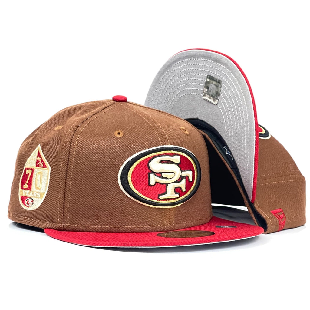 San Francisco 49ers "Harvest Pack" New Era 59Fifty Fitted Hat - Brown / Red