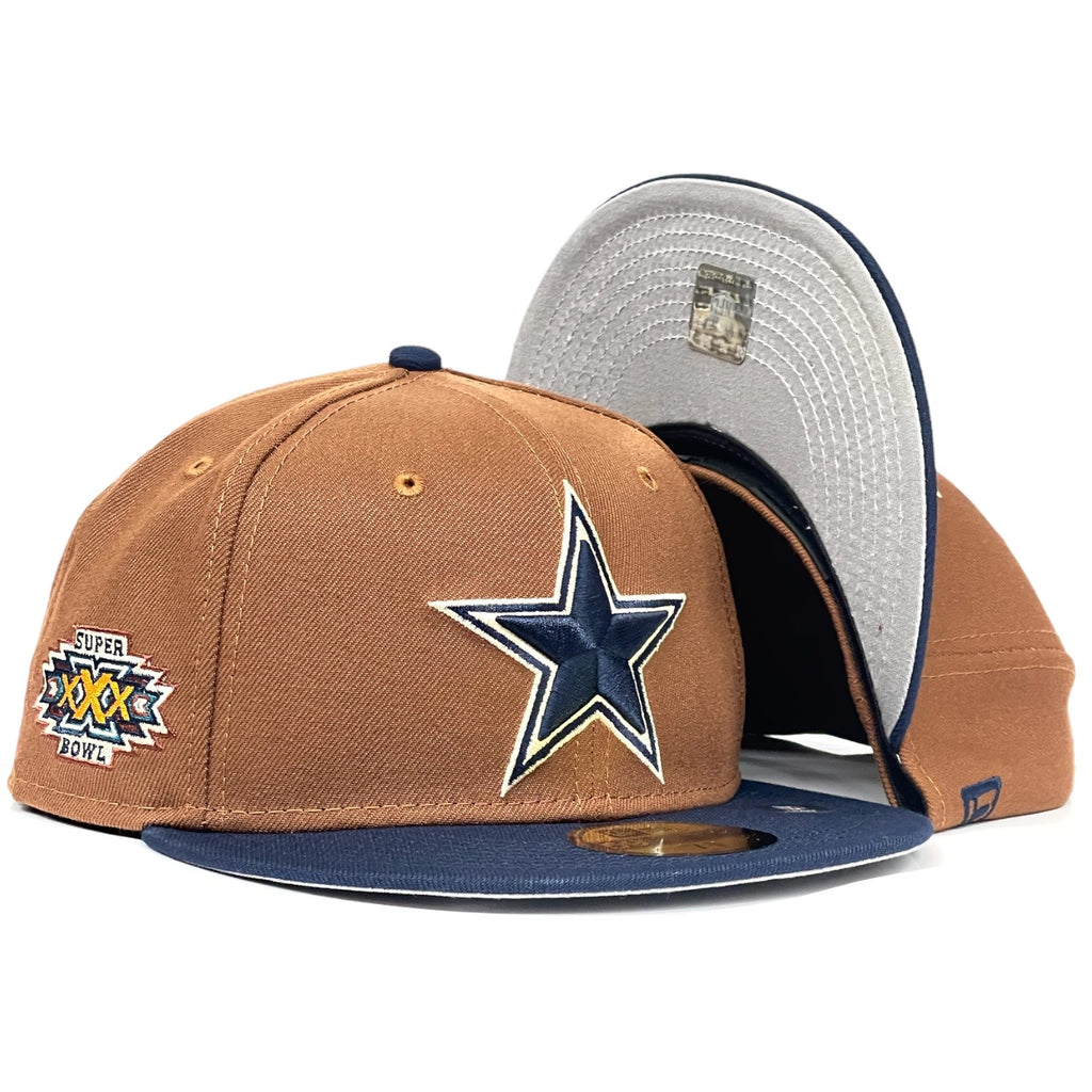 Dallas Cowboys "Harvest Pack" New Era 59Fifty Fitted Hat - Brown / Navy