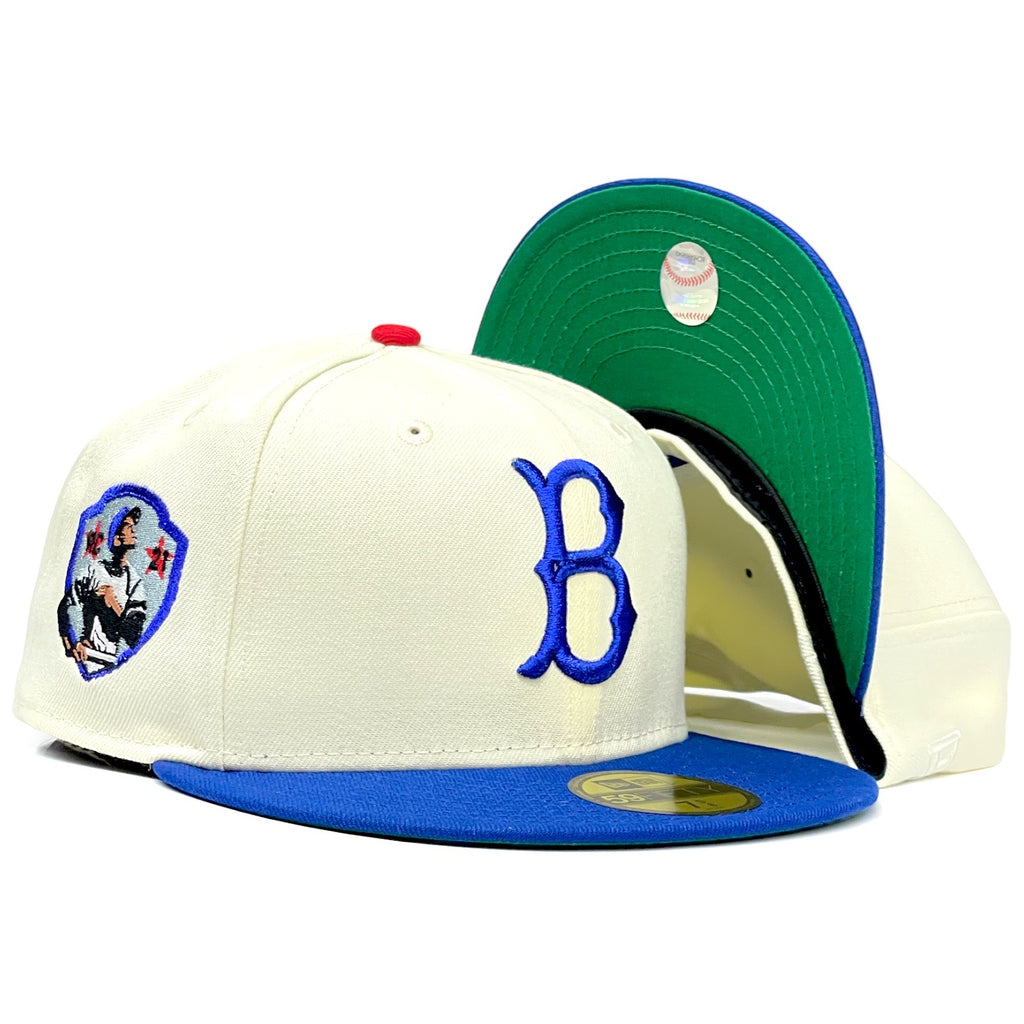 Brooklyn Dodgers Roberto Clemente "Just Imagine" 59Fifty Fitted Hat - Chrome White / Royal