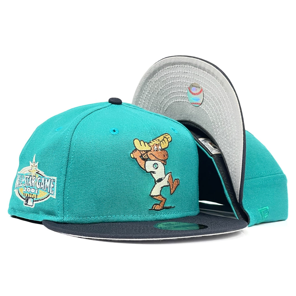 Seattle Mariners Moose "Mascot Pack 2.0" New Era 59Fifty Fitted Hat - Teal / Navy