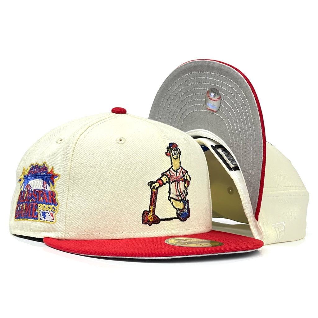 Atlanta Braves Blooper "Mascot Pack 2.0" New Era 59Fifty Fitted Hat - Chrome White/Red