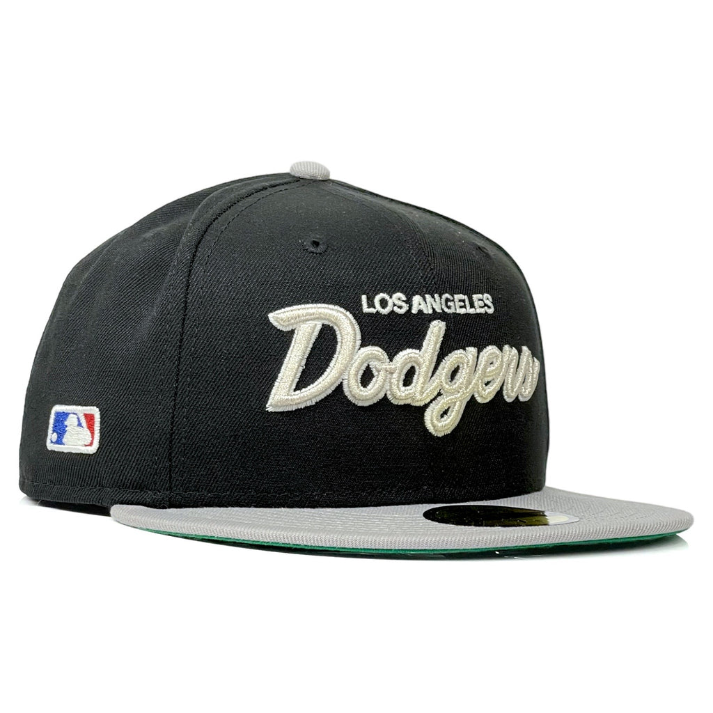 Los Angeles Dodgers "West Coast Script" New Era 59Fifty Fitted Hat - Black / Grey