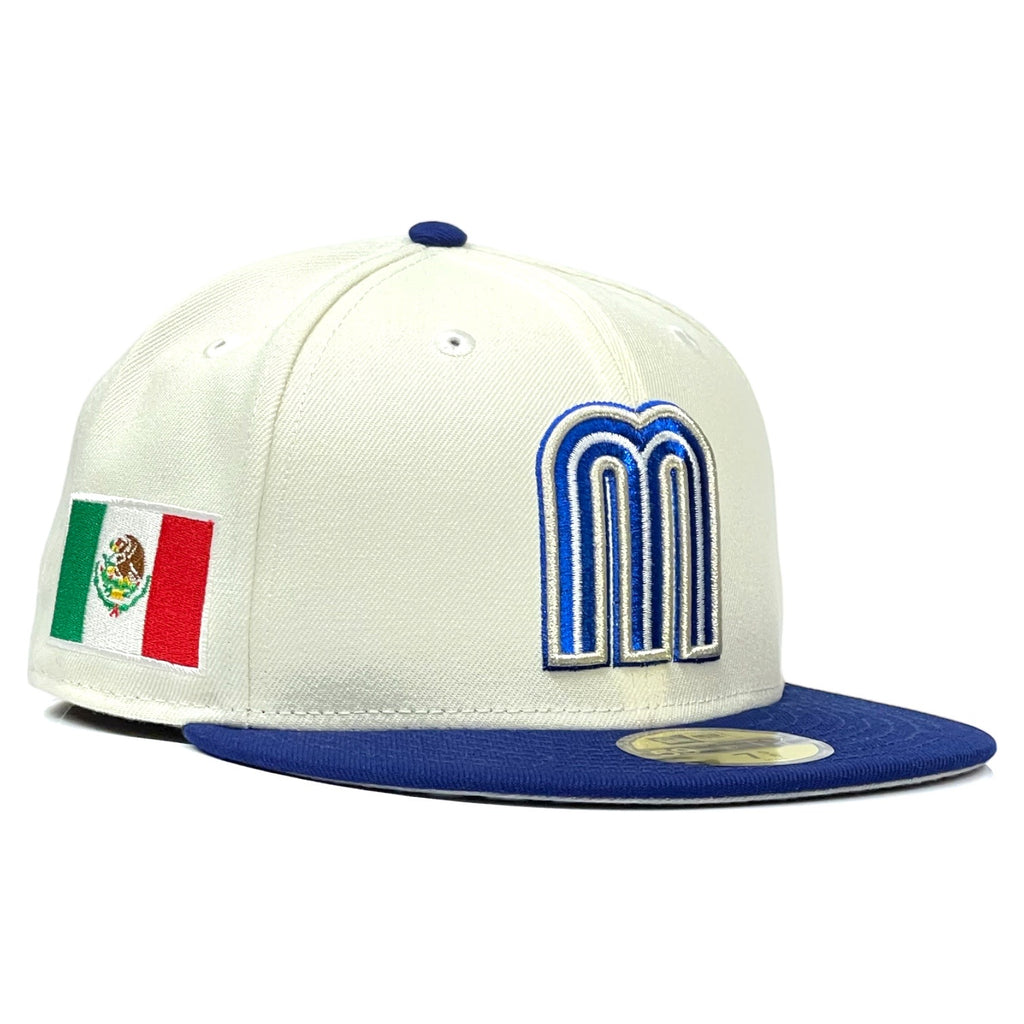Mexico WBC New Era 59Fifty Fitted Hat - Chrome White / Royal