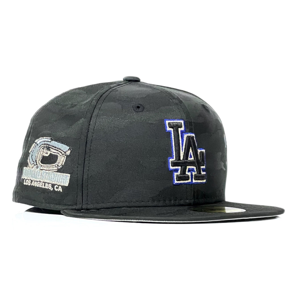 Los Angeles Dodgers Stadium Side Patch Black Camo New Era 59Fifty Fitted Hat