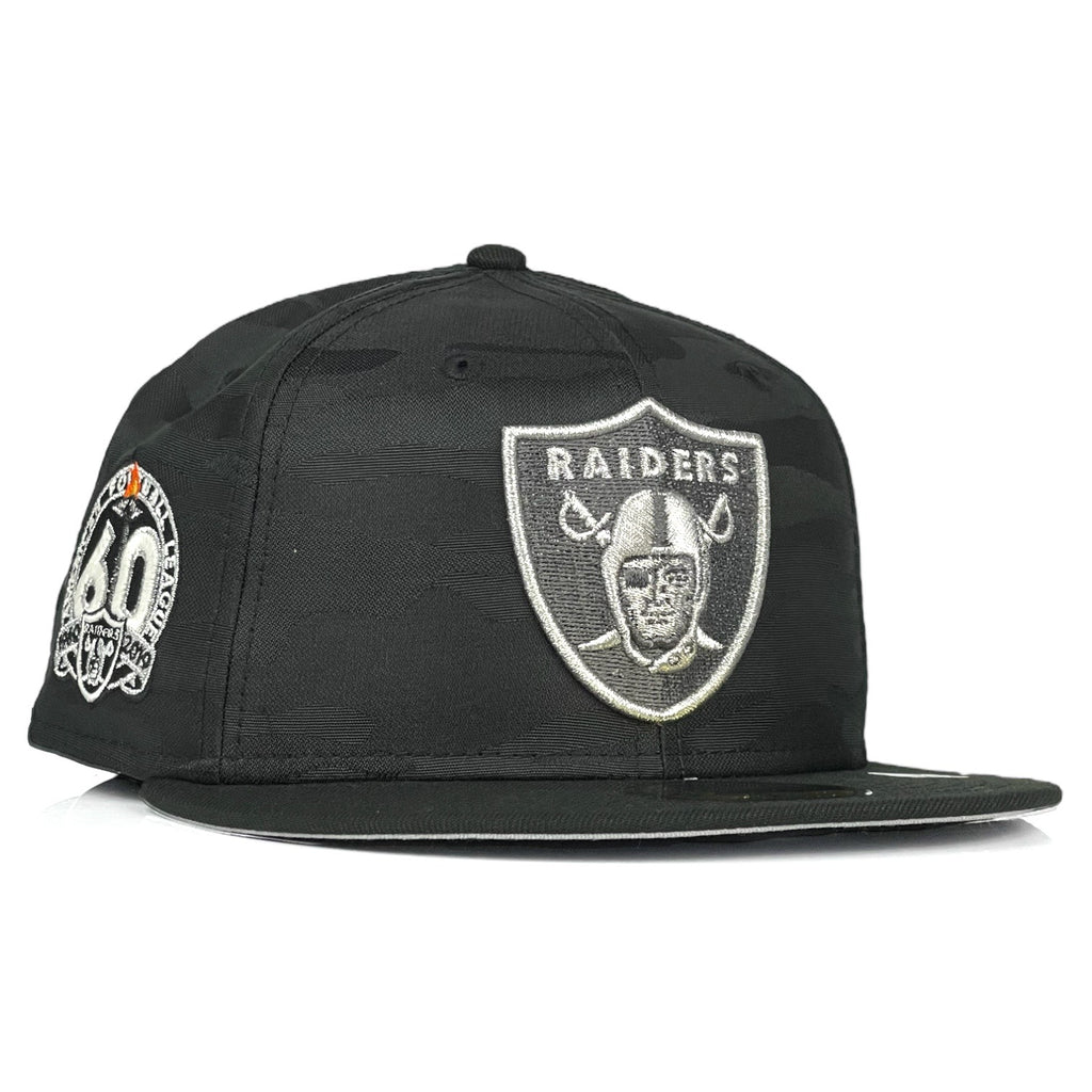 Las Vegas Raiders Black Camo New Era 59Fifty Fitted Hat