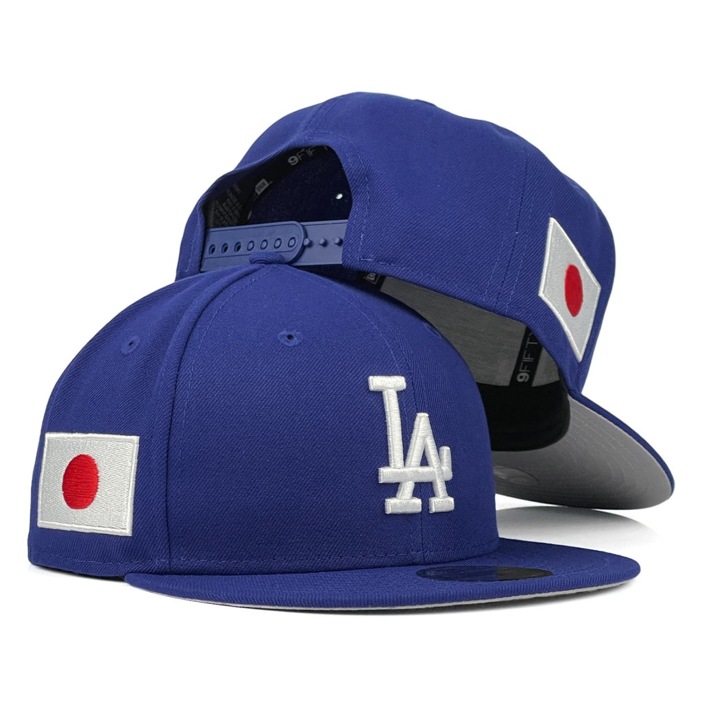 Los Angeles Dodgers Japanese Flag Side Patch New Era 9Fifty Snapback hat