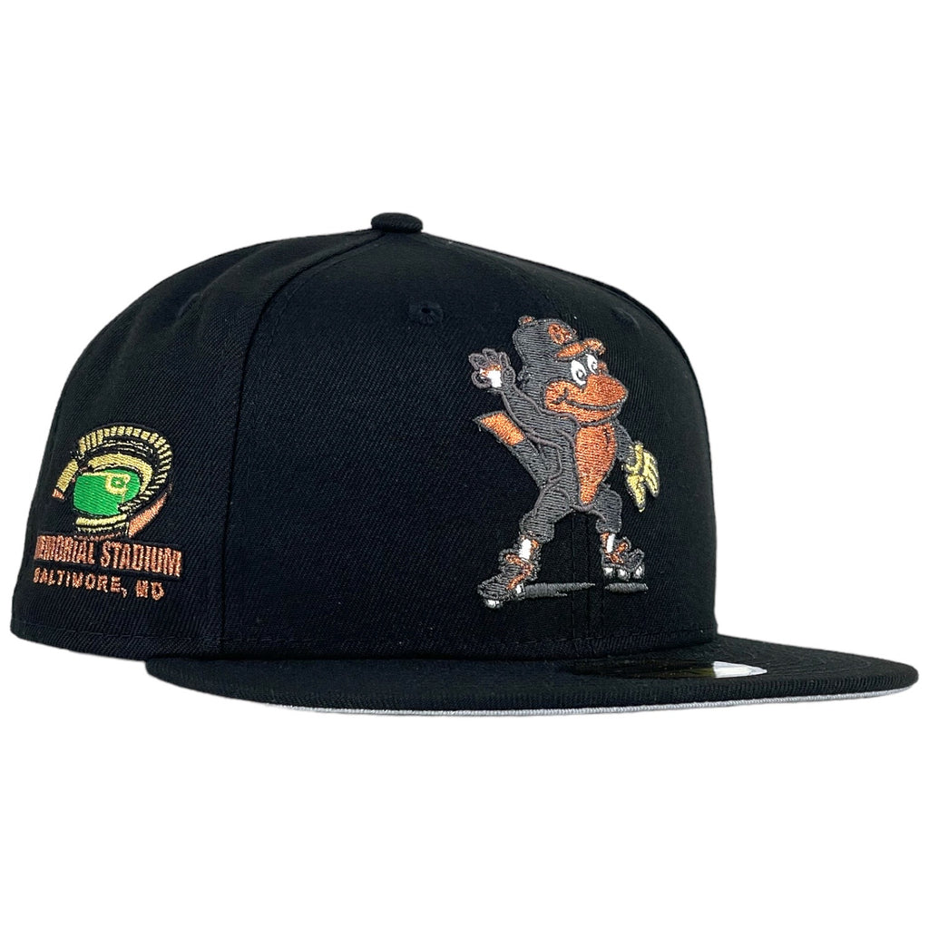 Baltimore Orioles Mascot Memorial Stadium Side Patch New Era 59Fifty Fitted Hat