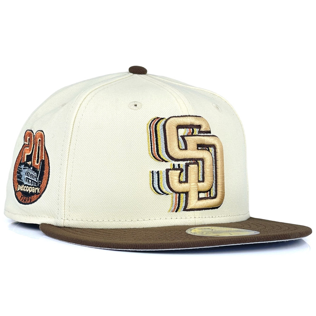 San Diego Padres "Krownz 2 Prociety" New Era 59Fifty Fitted Hat - Chrome White / Walnut