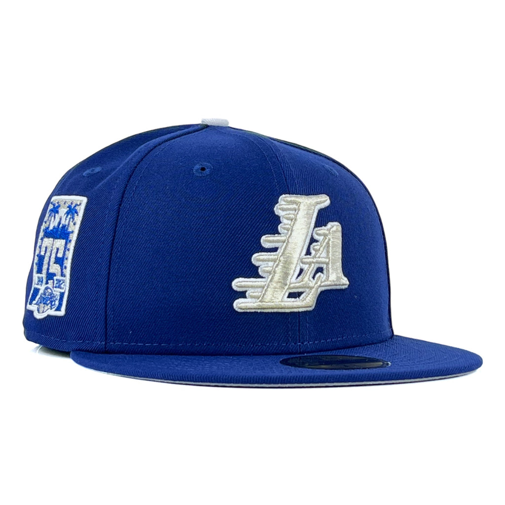 Los Angeles Lakers Royal 75th Anniversary New Era 59Fifty Fitted Hat