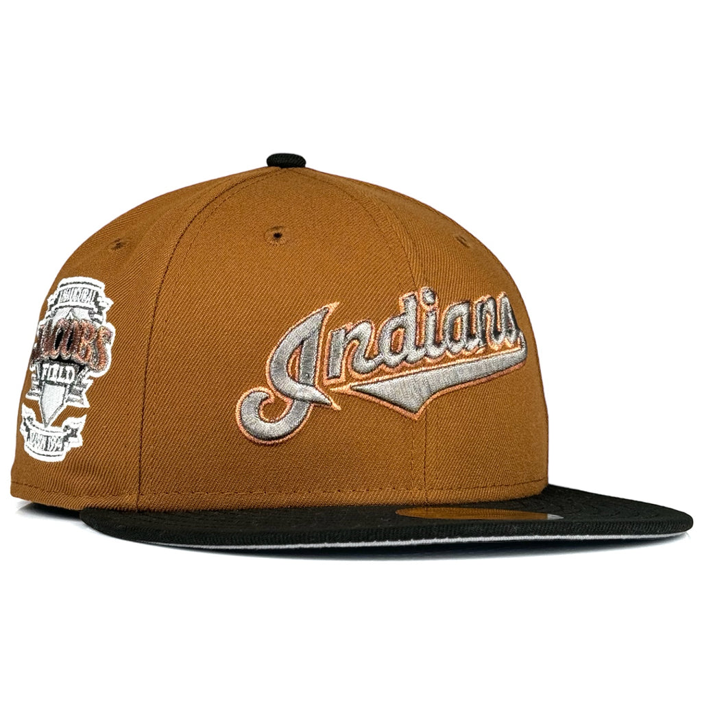 Cleveland Indians New Era 59Fifty Fitted Hat -Toasted Peanut / Black