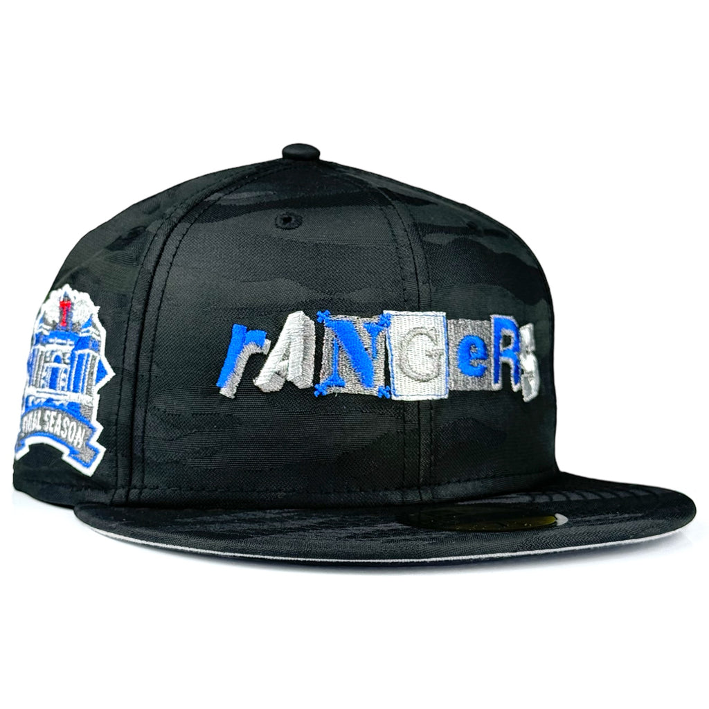 Texas Rangers "Black Camo Ransom" New Era 59Fifty Fitted Hat - Black Camo