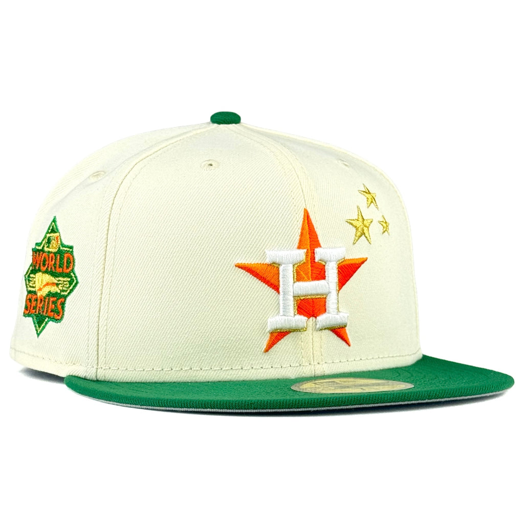 Houston Astros "Vacaciones Pack" New Era 59Fifty Fitted hat - Chrome White / Green