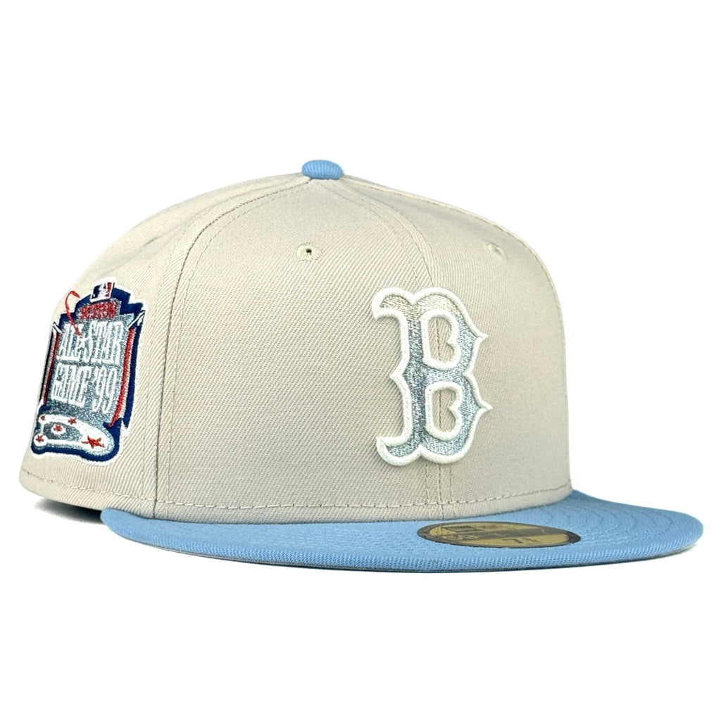 Boston Red Sox "Boston Blow" New Era 59Fifty Fitted hat - Stone / Sky Blue