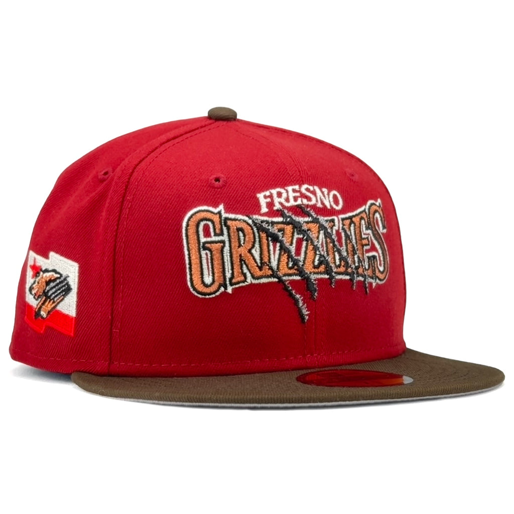 Fresno Grizzlies “California Grizzly” New Era 59Fifty Fitted Hat - Brick Red / Walnut