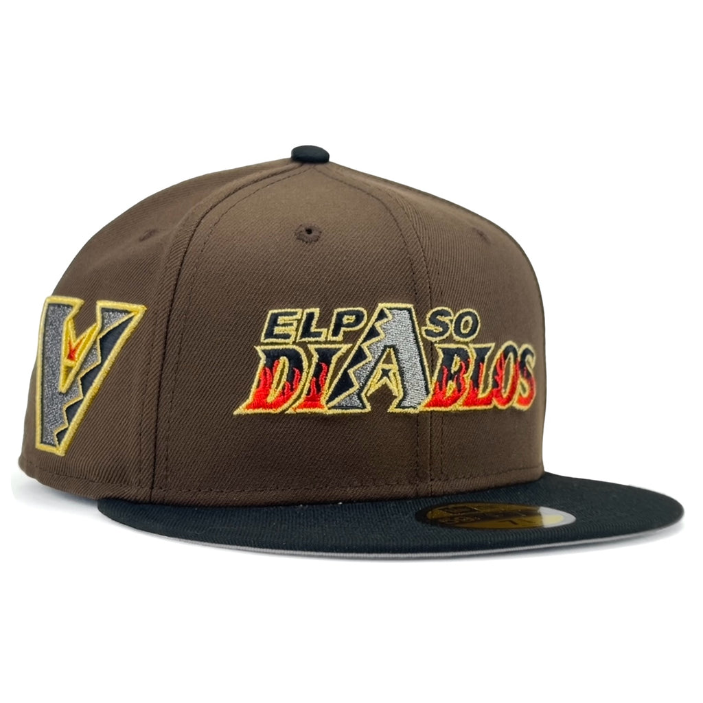 El Paso Diablos “Ice & Fire Diablo” New Era 59Fifty Fitted Hat - Walnut / Black