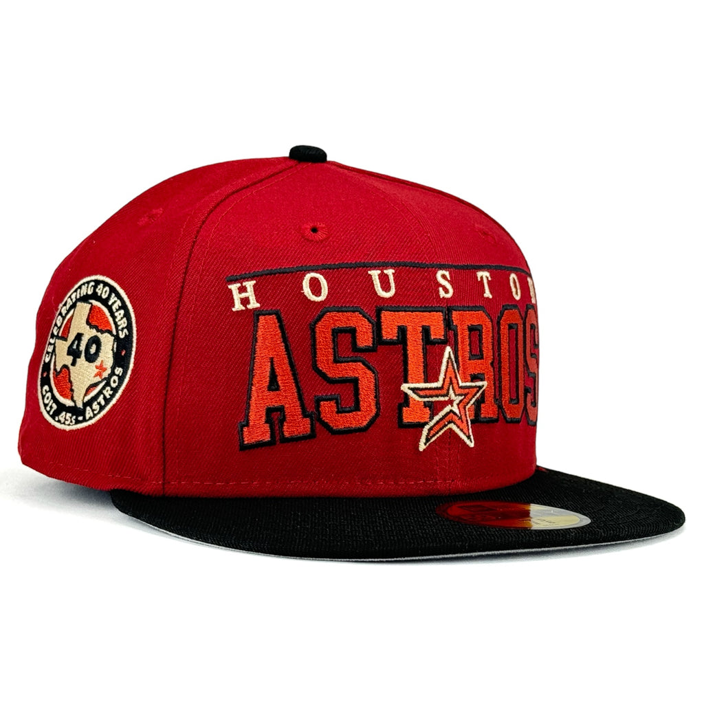 Houston Astros “Brickston” New Era 59Fifty Fitted Hat - Brick Red / Black