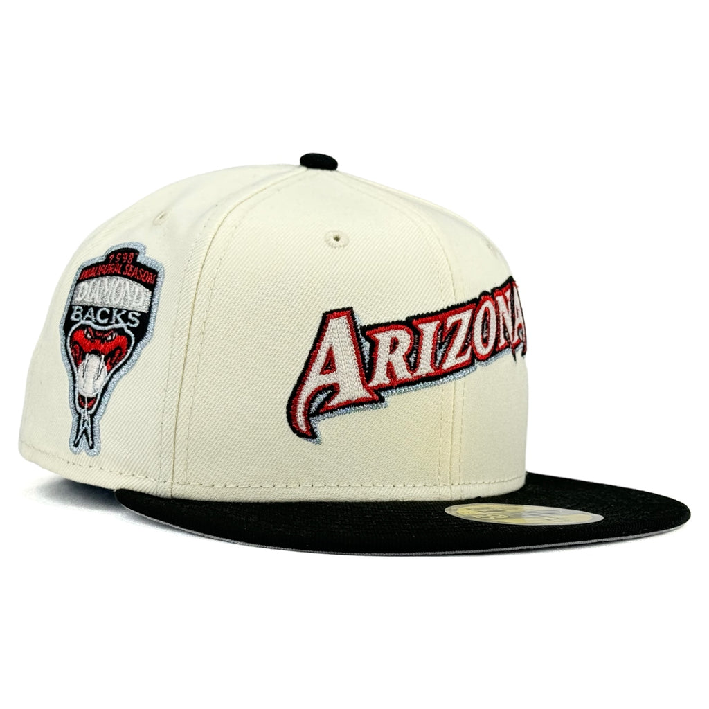 Arizona Diamondbacks “K2P PACK” New Era 59Fifty Fitted Hat -  Chrome White /  Black