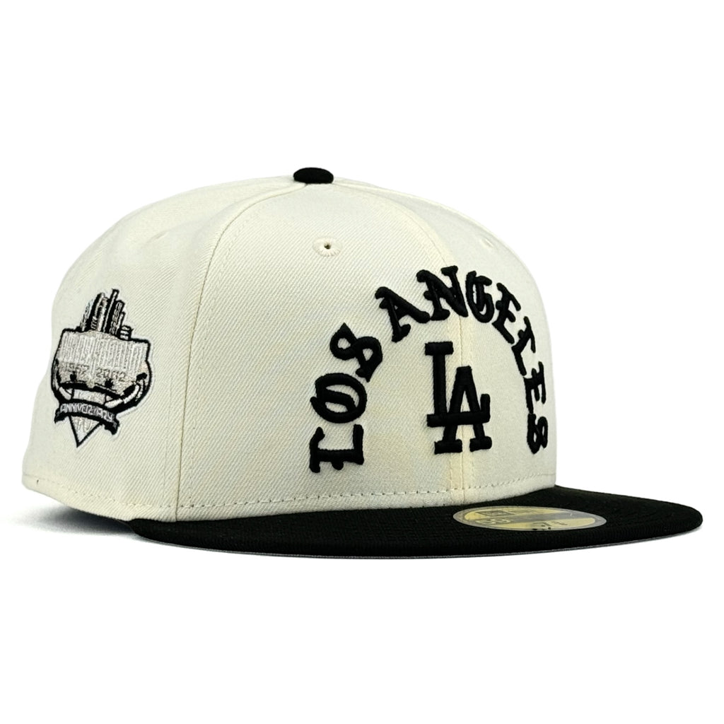 Los Angeles Dodgers "Lost Angels 2.0" New Era 59Fifty Fitted Hat - Chrome White / Black