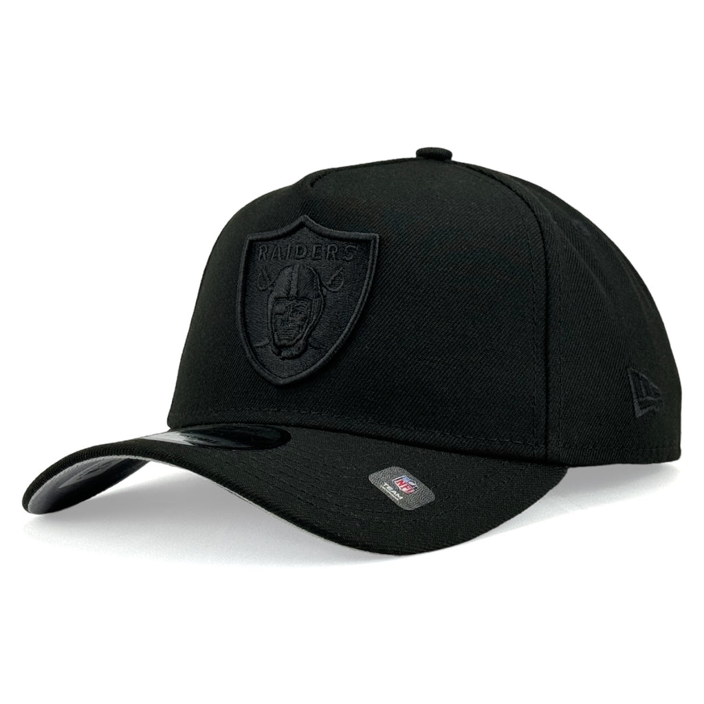 Las Vegas Raiders New Era 9Forty A-Frame Snapback - Black on Black