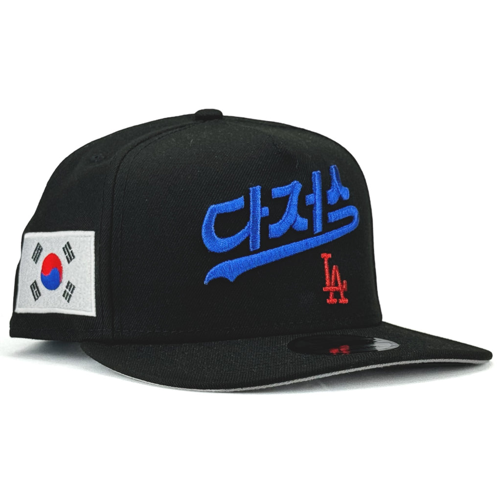 Los Angeles Dodgers "Korean Script" New Era 9Fifty A-Frame Snapback Hat - Black