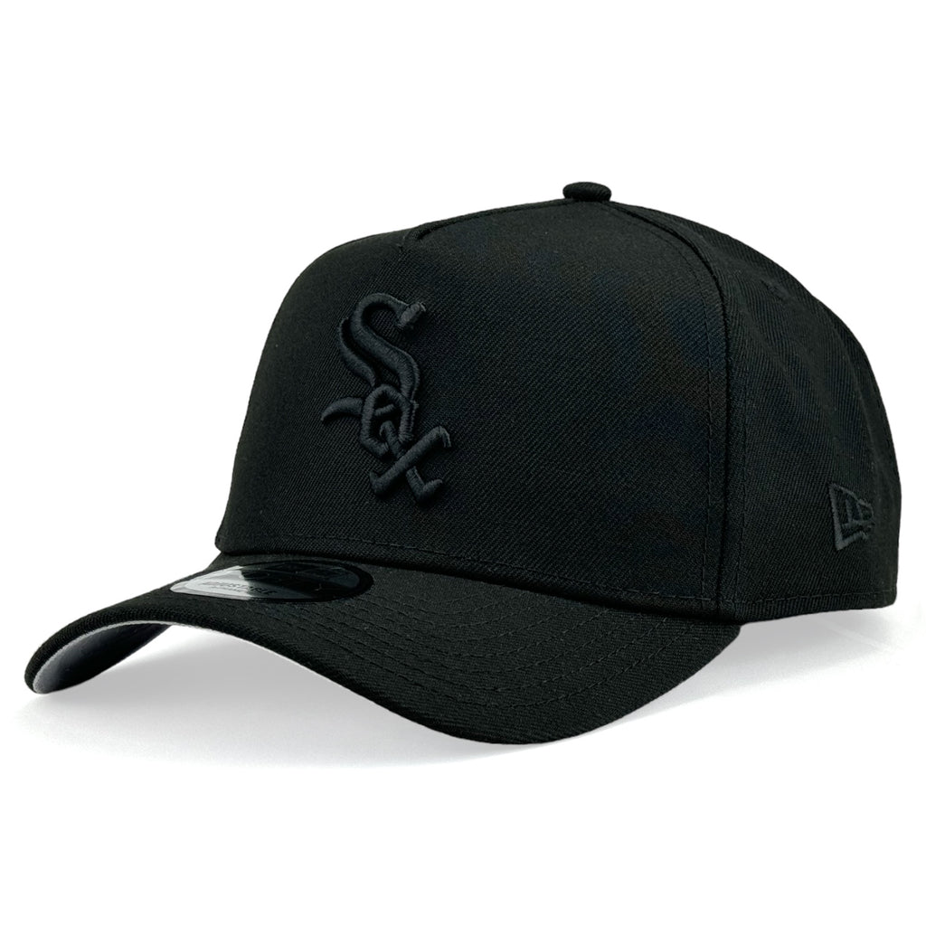 Chicago White Sox New Era 9Forty A-Frame Snapback - Black on Black