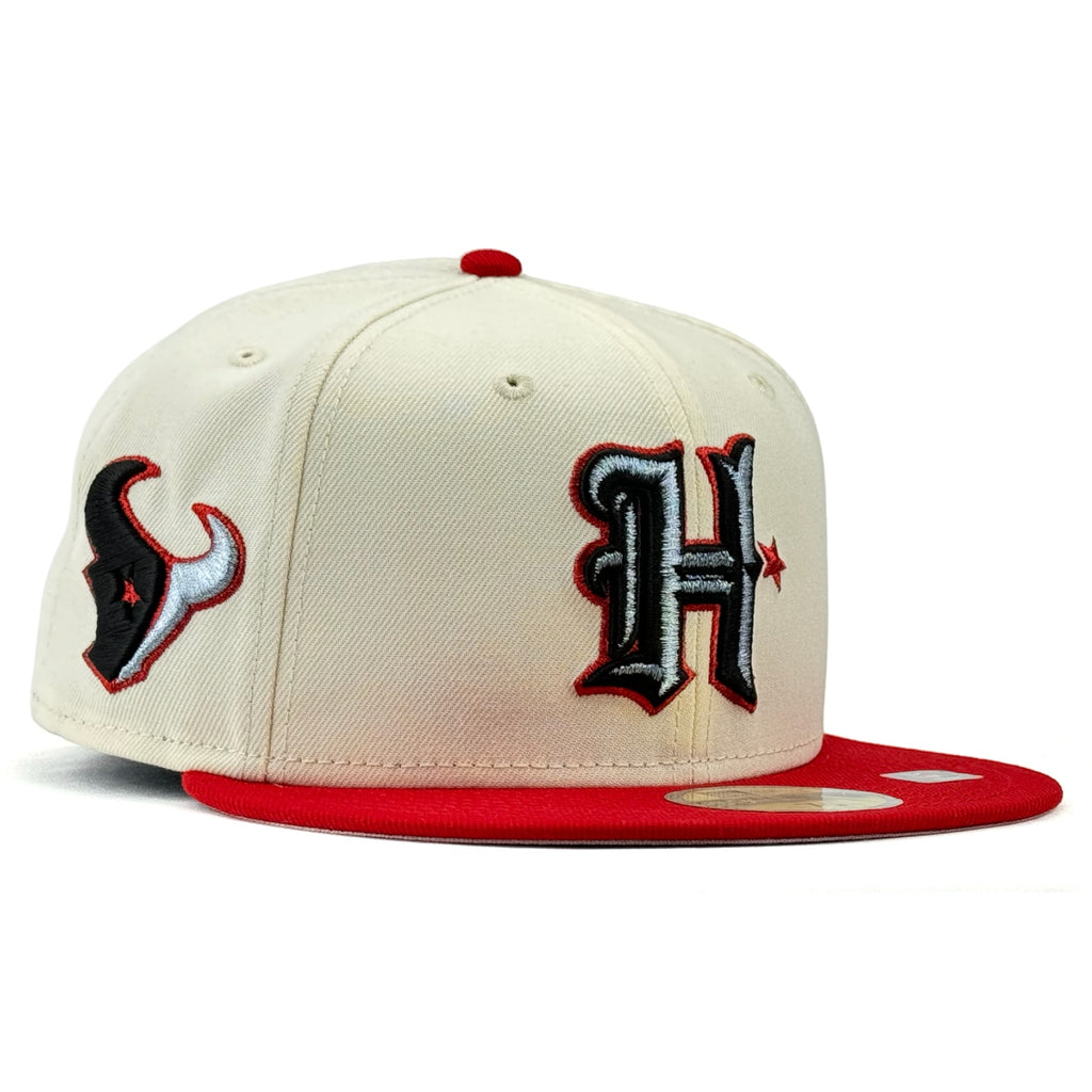 Houston Texans “Liberty Whiteout” New Era 59Fifty Fitted Hat - Chrome White / Red 