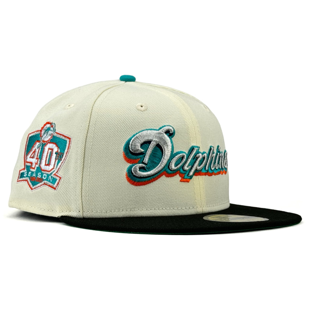 Miami Dolphins “K2P NFL SUNDAY” New Era 59Fifty Fitted Hat - Chrome White / Black