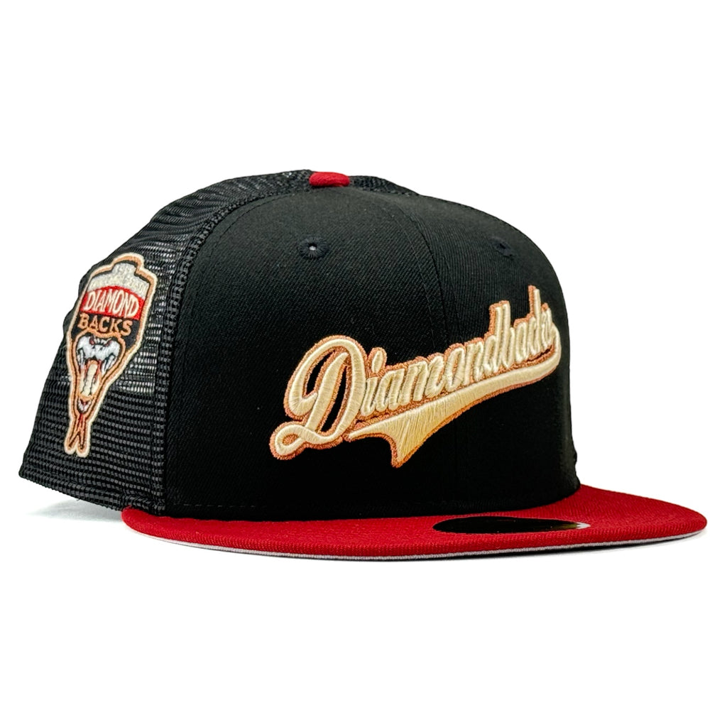 Arizona Diamondbacks “K2P PACK” New Era 59Fifty Fitted Hat - Black Trucker / Brick Red