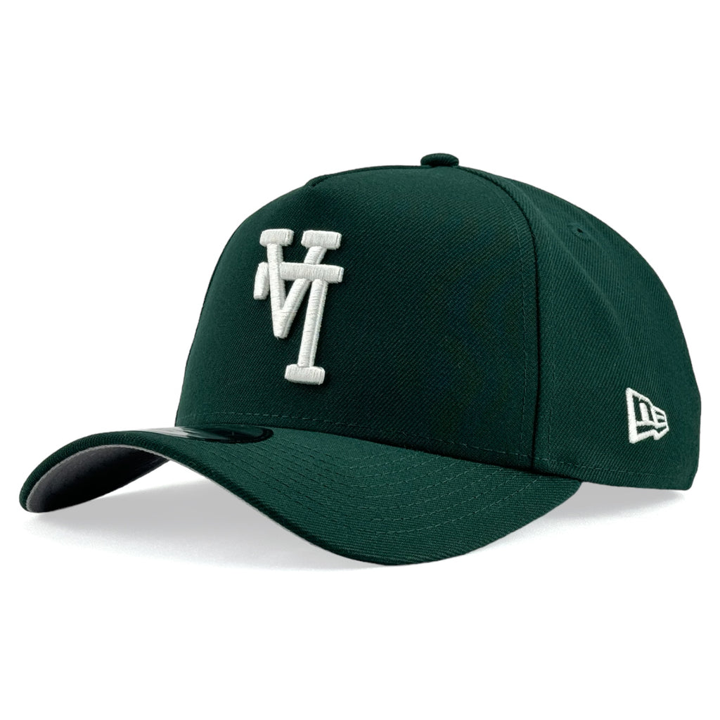 Los Angeles Dodgers Upside Down LA New Era 940 A-Frame Snapback Hat - Dark Green