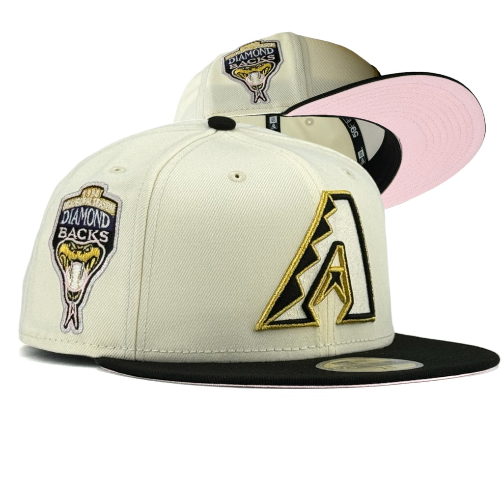 Arizona Diamondbacks "K2P PACK" New Era 59Fifty Fitted Hat - Chrome White / Black