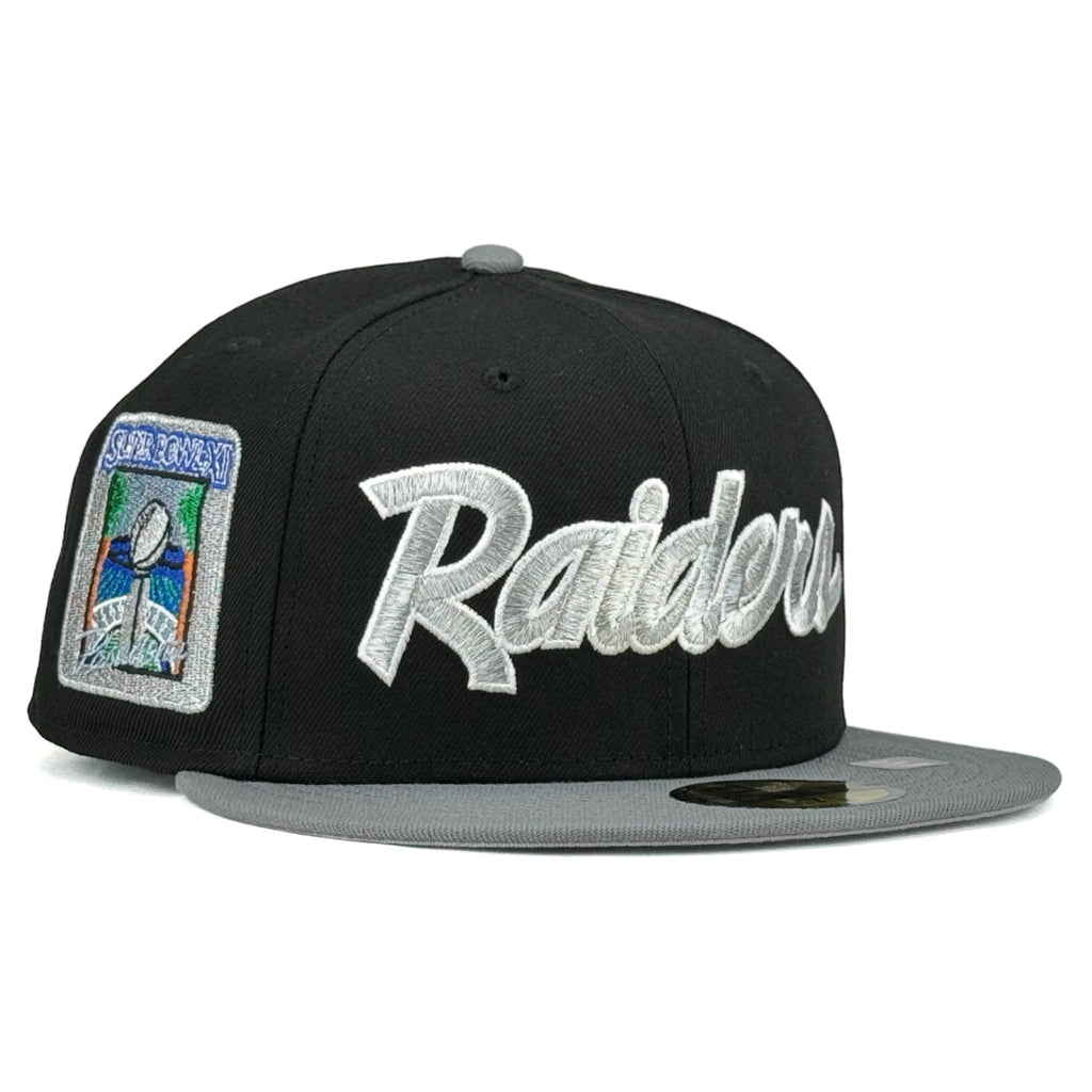 Las Vegas Raiders "Rose Bowl Raiders 3.0" New Era 59Fifty Fitted Hat - Black / Storm Grey