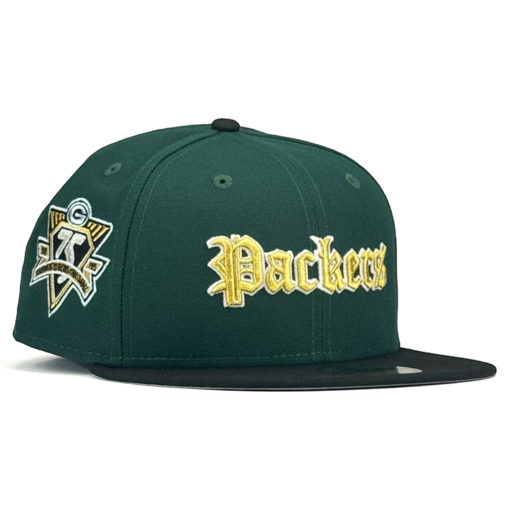 Green Bay Packers "NFL Sunday" New Era 59Fifty Fitted Hat - Dark Green / Black