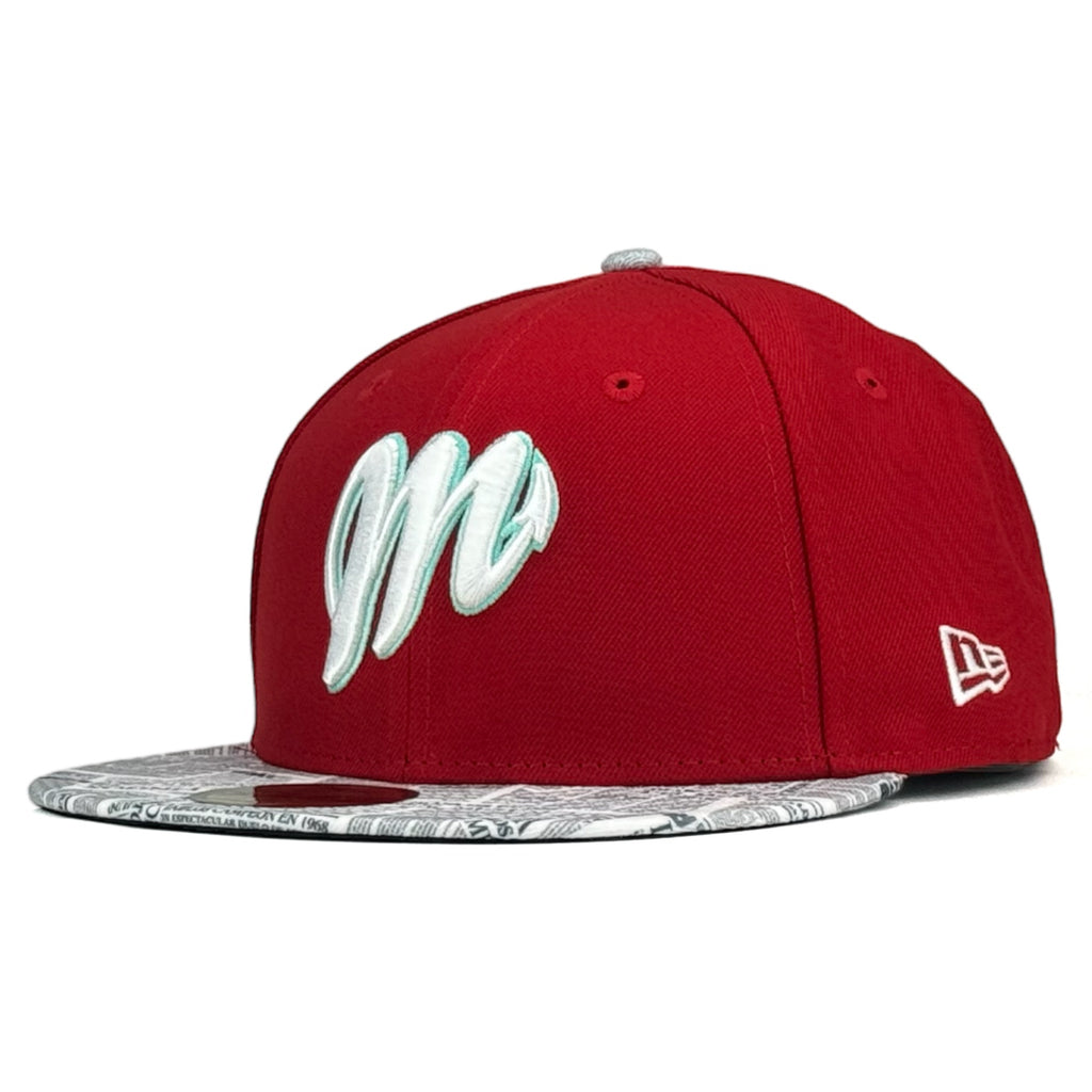 Diablos Rojos del México New Era 59Fifty Fitted Hat - Red/Newspaper