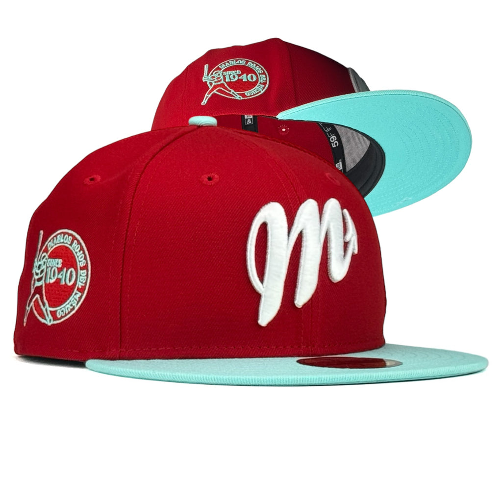 Diablos Rojos del México New Era 59Fifty Fitted Hat - Red/Clear Mint