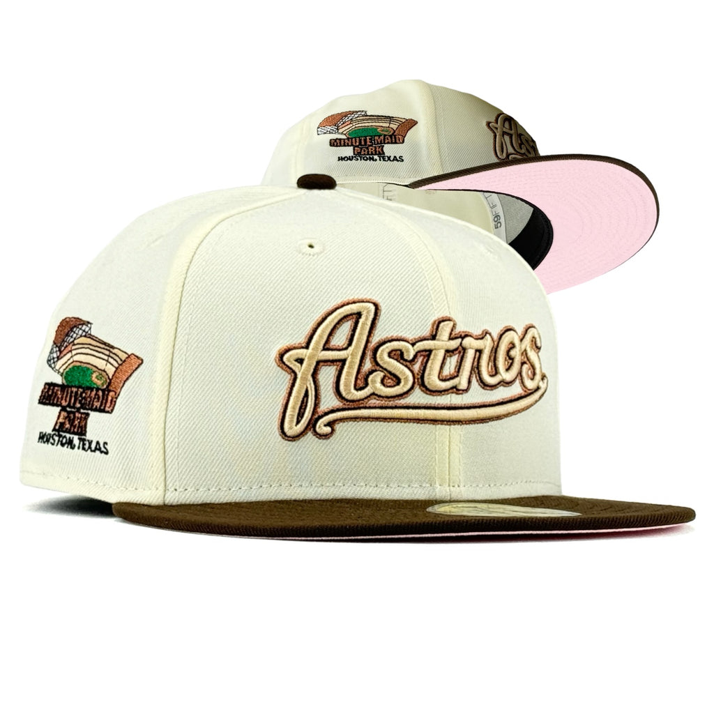 Houston Astros Minute Maid SP New Era 59Fifty Fitted Hat - Chrome White / Walnut