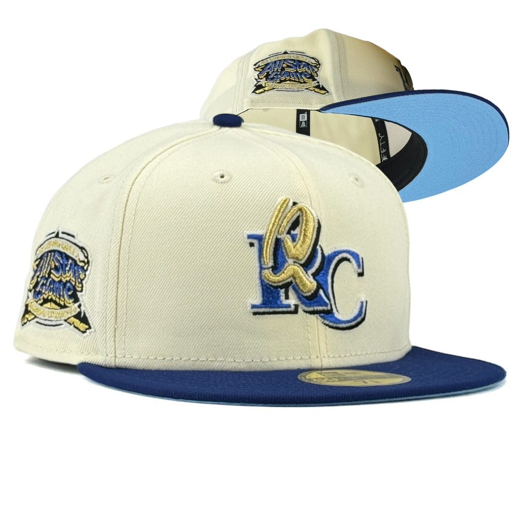 Rancho Cucamonga Quakes "RC CHEF" New Era 59Fifty Fitted Hat - Chrome White / Royal