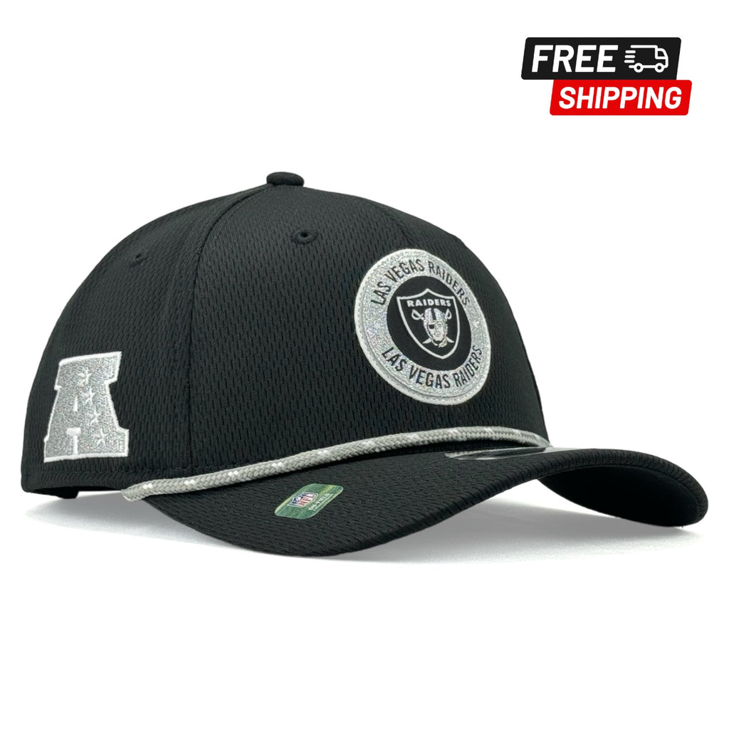 Las Vegas Raiders New Era Black 2024 Sideline 9SEVENTY Stretch-Snap Hat