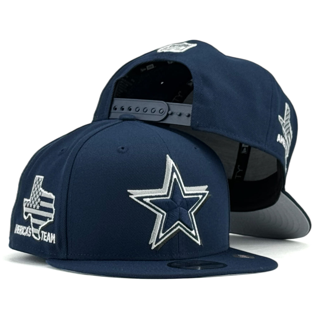 Dallas Cowboys America's Team Side Patch New Era 9Fifty Snapback - Navy