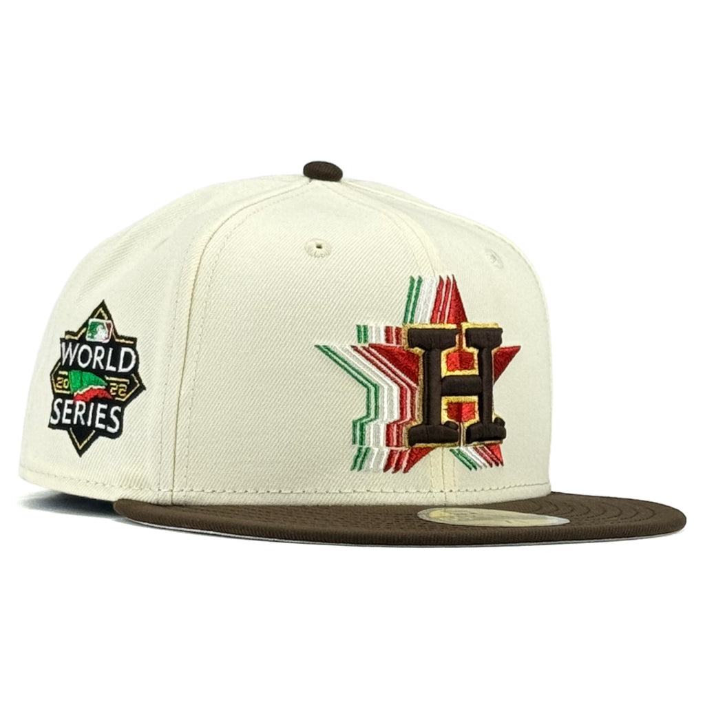 Houston Astros "Para La Raza" New Era 59Fifty Fitted Hat - Chrome White / Walnut