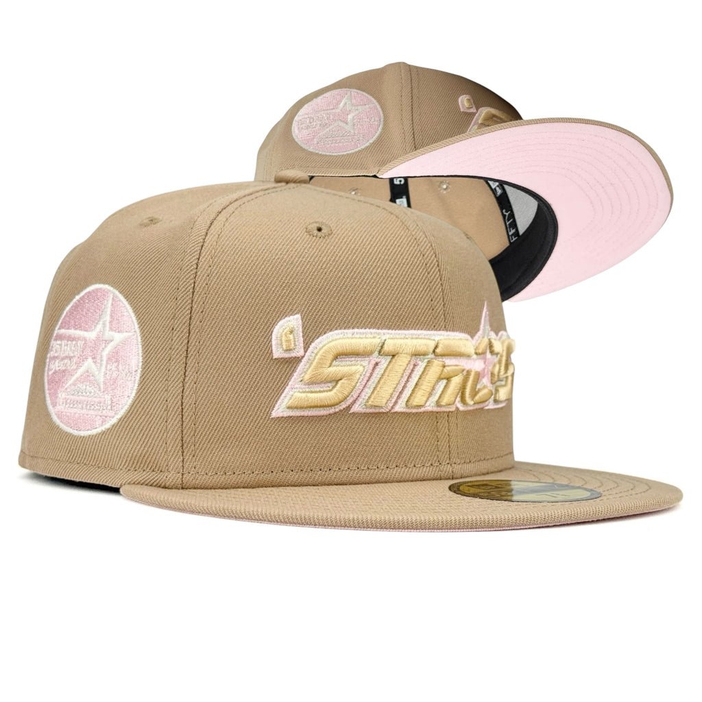 *** Houston Astros “HTX Pinky Pack” New Era 59Fifty Fitted Hat - Camel / Camel ***