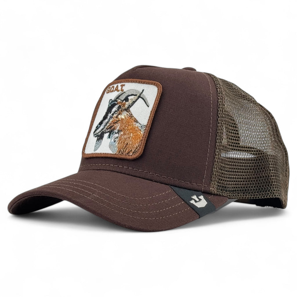 The GOAT Goorin Bros. Trucker A-Frame Snapback - Brown