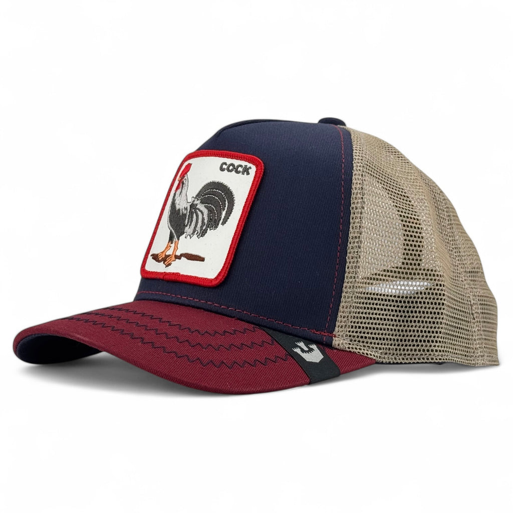 The Cock Goorin Bros. Trucker A-Frame Snapback - Navy