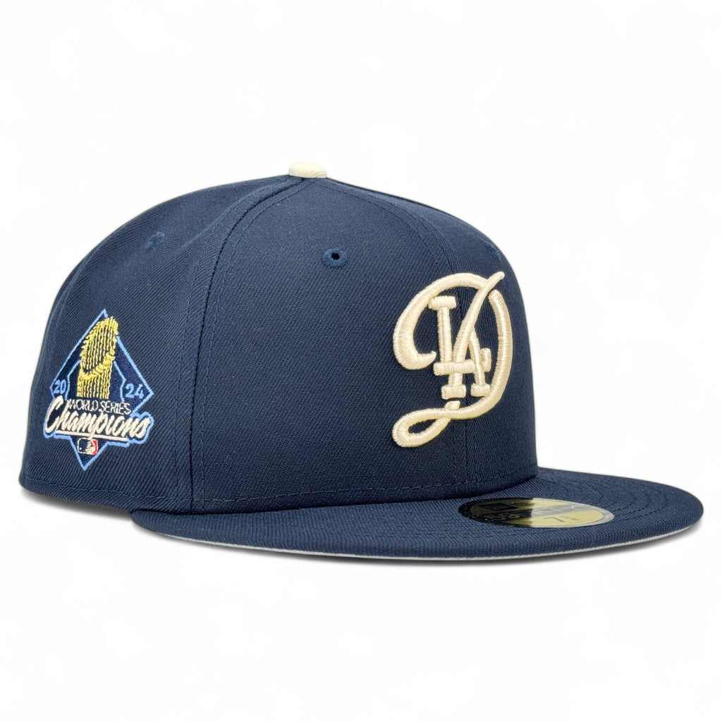 Los Angeles Dodgers 2024 WS Champions City Connect New Era 59Fifty Fitted Hat - Navy