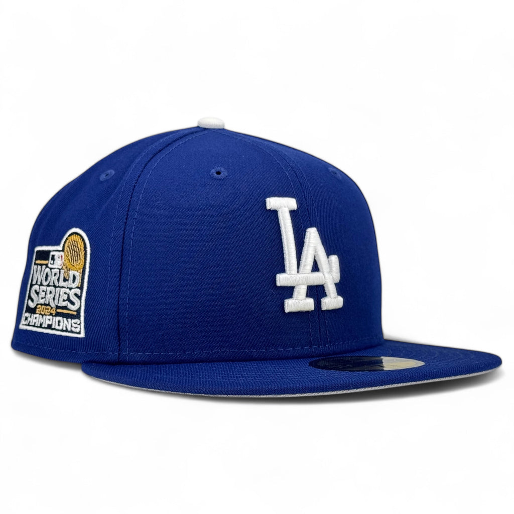 Los Angeles Dodgers 2024 WS Champions Square Banner New Era 59Fifty Fitted Hat - Royal