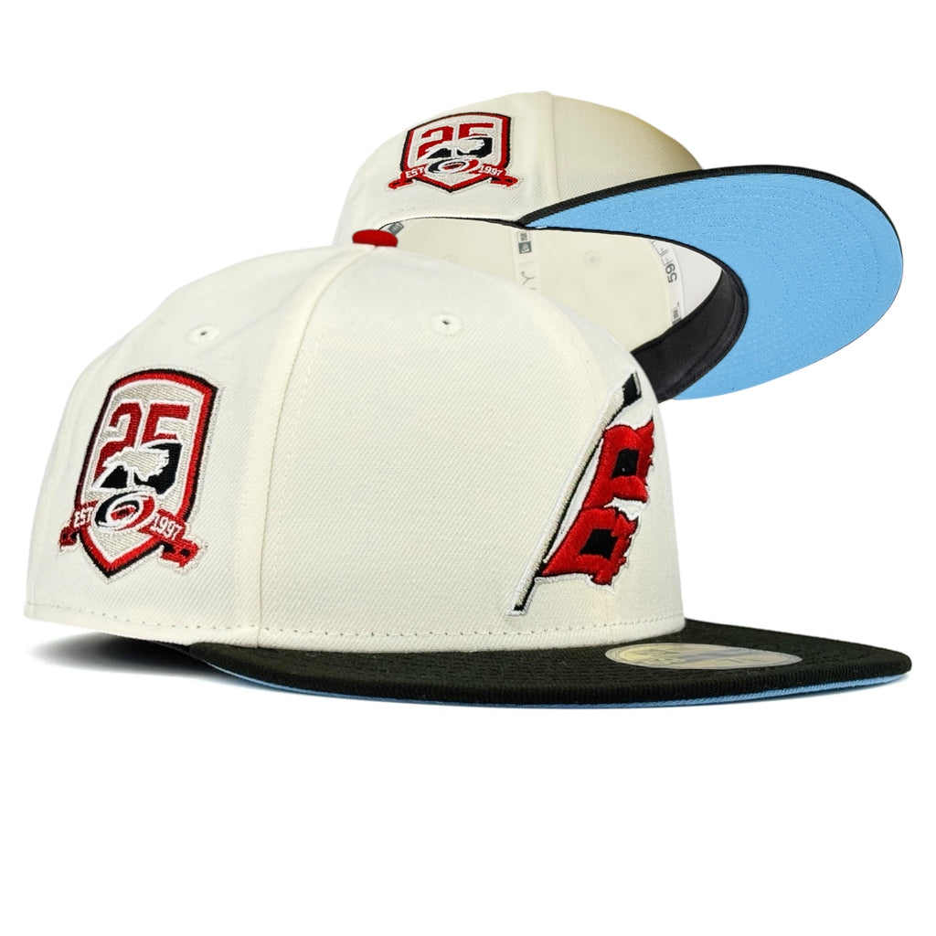 Carolina Hurricanes New Era 59Fifty Fitted Hat - Chrome White / Black