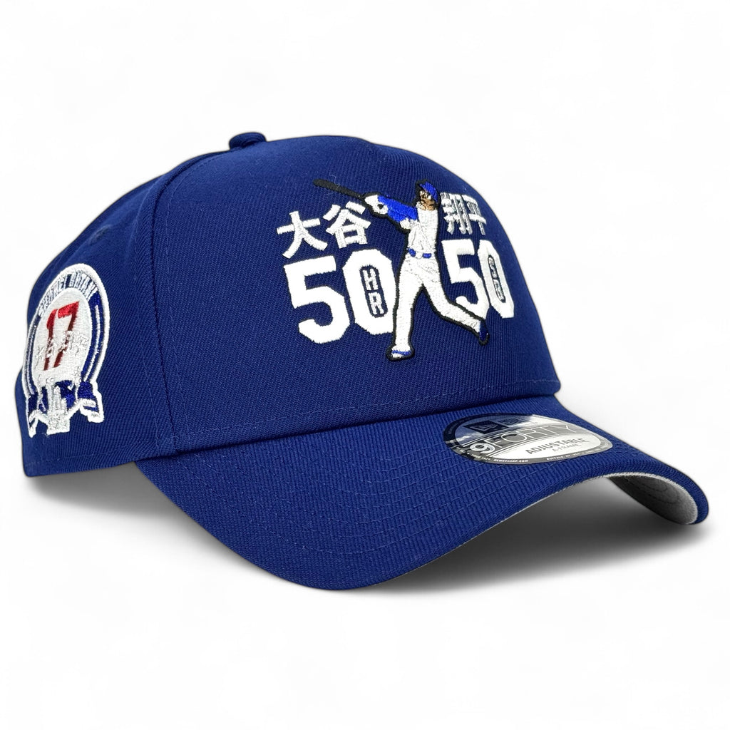 Los Angeles Dodgers "Shohei Ohtani 50/50 Club" (Shohei Front Logo) New Era 9Forty A-Frame Snapback - Dark Royal