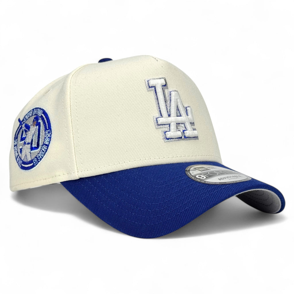 Los Angeles Dodgers "Shohei Ohtani 50/50 Club" (Shohei Circle Side Patch) New Era 9Forty A-Frame Snapback - Chrome White / Dark Royal