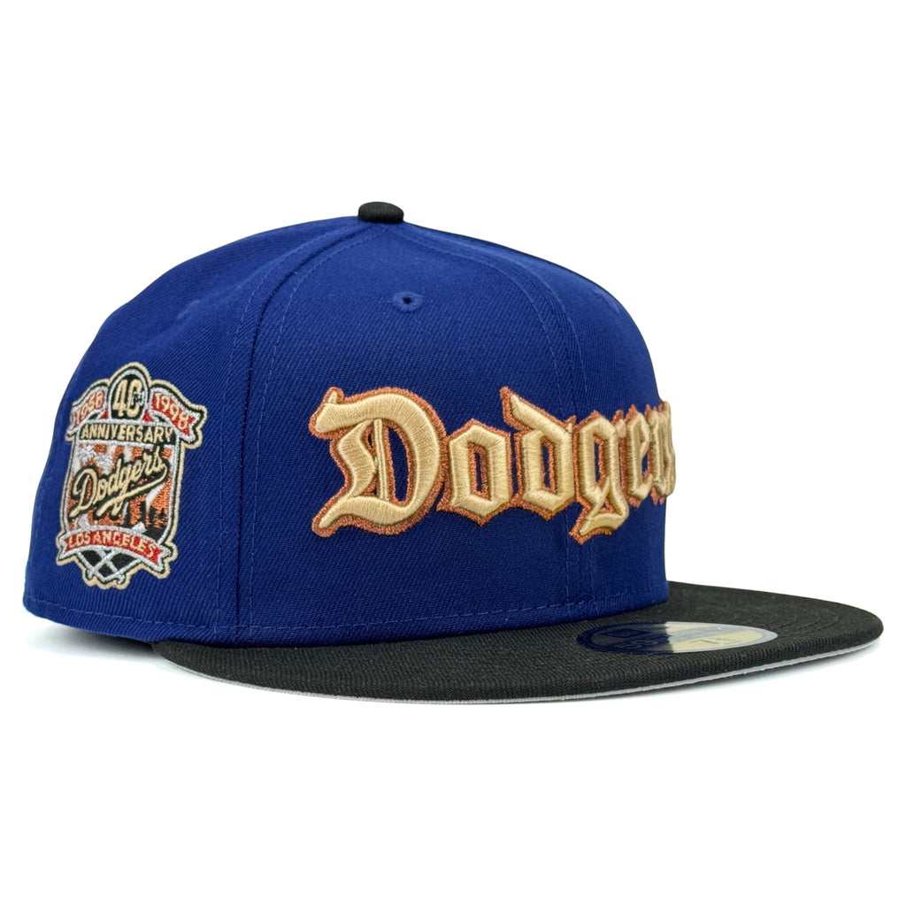 Los Angeles Dodgers "DODGERLAND" New Era 59Fifty Fitted Hat - Royal / Black