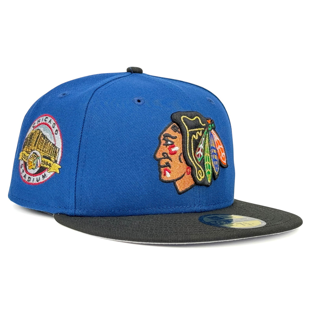 Chicago Blackhawks “NHL FACEOFF PACK” New Era 59Fifty Fitted Hat - Blue / Black