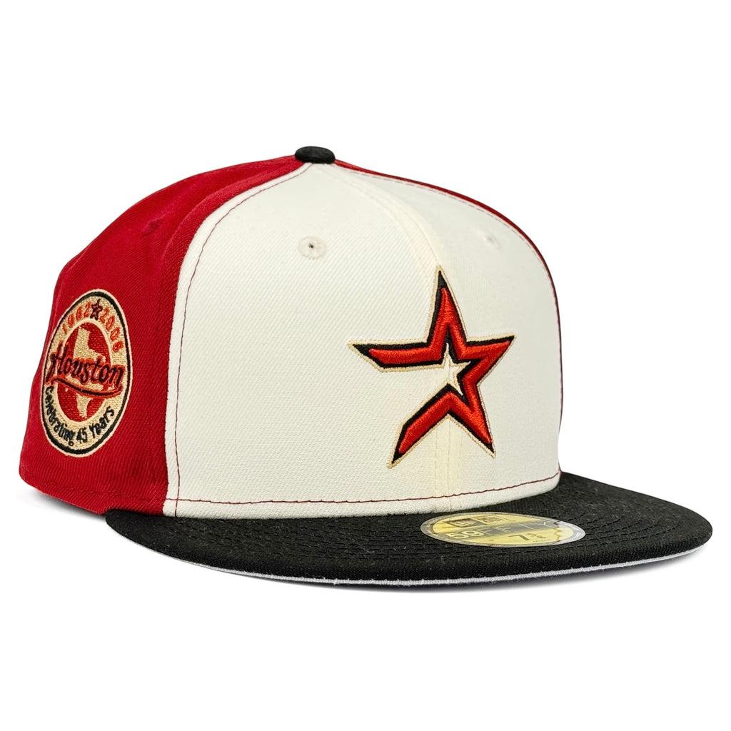 Houston Astros “HTX Retro Pack” New Era 59Fifty Fitted Hat - H Red/ Chrome White / Black